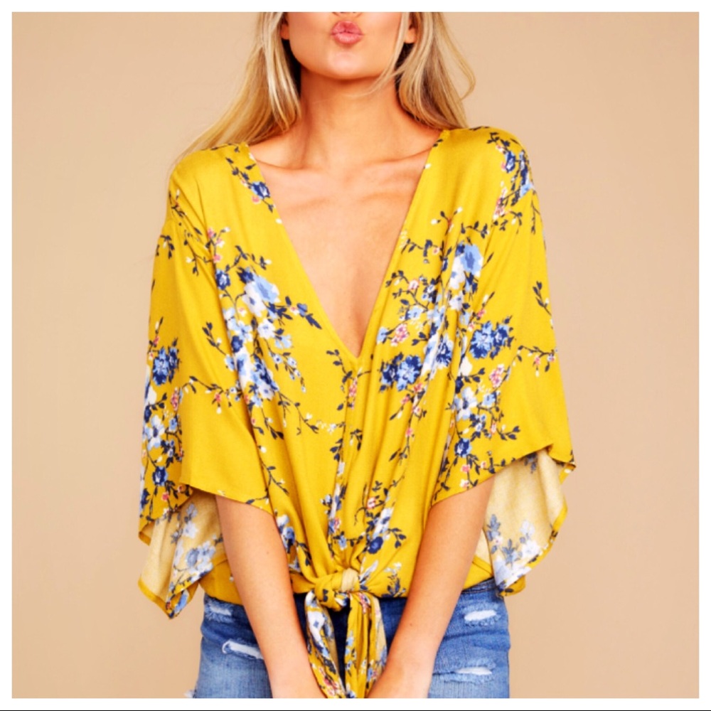Last one!  Tie the knot kimono satin blouse